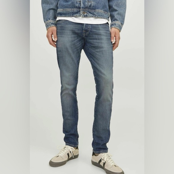 JACK & JONES - Men's Glenn Slim Fit Low Rise Denim Jean - Vintage Wash - 31x32